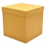 Boîte carrée kraft à couvercle amovible - 20 x 20 x 20 cm - Boîtes cadeaux Noël
