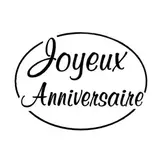 Étiquettes cadeaux adhésives Joyeux anniversaire transparentes 40 x 30 mm - Paquet de 500  - Étiquettes cadeaux adhésives