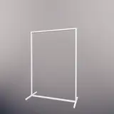 Portant vêtement fixe professionnel blanc sur vérin, 105x45x150cm - Ligne Square 25 blanc
