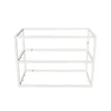 Table de présentation 3 niveaux Square blanc 120 × 60 × 85 cm - Ligne Square 25 blanc