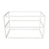 Table de présentation 3 niveaux Square blanc 140 × 80 × 85 cm - Présentoirs de magasin - Ligne Square 25 blanc
