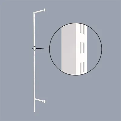 Montant déporté 36,5 cm - Or - H 240 cm - Ligne Square 25 or-2