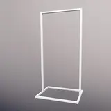 Portant vêtement professionnel blanc sur vérin, 105x45x150cm - Ligne Square 25 blanc