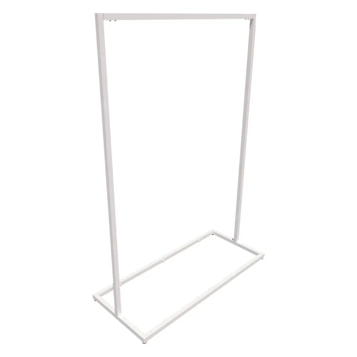 Portant vêtement professionnel blanc sur vérin, 105x45x150cm - Ligne Square 25 blanc-2
