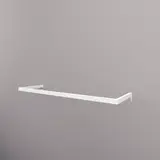 Barre guidon de penderie L 60 cm blanc tube section 30x15mm