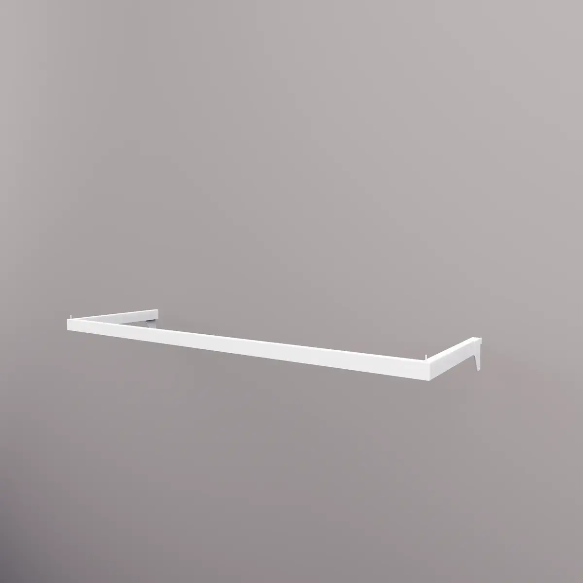 Barre guidon de penderie L 100 cm blanc tube section 30x15mm - Ligne Square 25 blanc