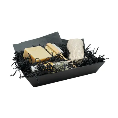 Corbeille carton rectangulaire noir 27 x 20 x 5 cm, paquet de 10 - Corbeilles carton-2