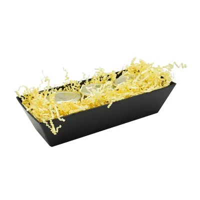 Corbeille carton rectangulaire noir 24 x 10 x 6 cm, paquet de 10 - Corbeilles carton-2