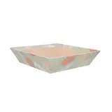 Corbeille carton carrée Beauté 20 x 20 x 5 cm beige clair / terracotta, paquet de 10 - Beauté