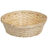 Corbeille bambou ronde naturel ø 30 x 9 cm, paquet de 10 - Corbeilles bambou