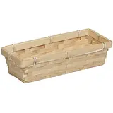 Corbeille bambou rectangulaire naturel 24 x 10 x 6 cm, paquet de 10 - Corbeilles bambou