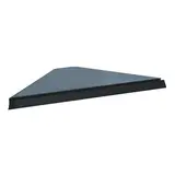 Tablette d'angle extérieur noir sablé 57 cm - Ligne Store noir Sablé pas de 25 mm