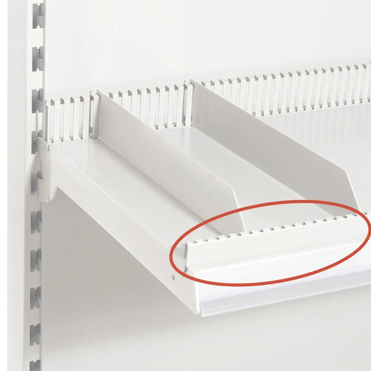 Profils avant pour diviseurs noir sablé 100 cm - Ligne Store noir Sablé pas de 25 mm-2