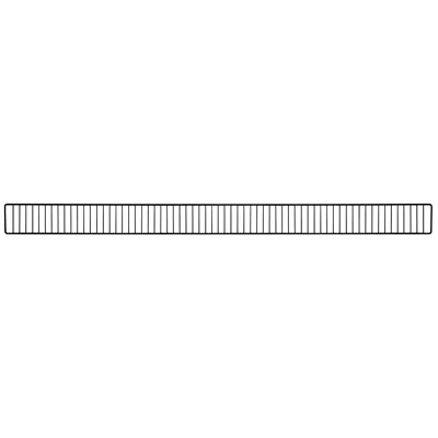 Frontale grille en tôle noir sablé profil 133 cm - Ligne Store noir Sablé pas de 25 mm