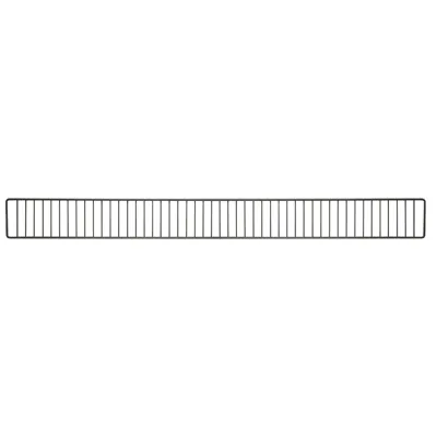 Frontale grille en tôle noir sablé profil 100 cm - Ligne Store noir Sablé pas de 25 mm