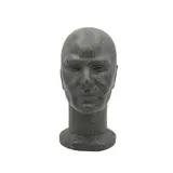 Tête mannequin homme polystyrène 54 cm - Tête pour perruque, chapeau - Gris anthracite - Têtes
