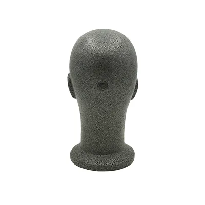 Tête mannequin homme polystyrène 54 cm - Tête pour perruque, chapeau - Gris anthracite - Têtes-2