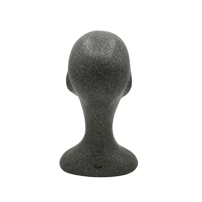 Tête mannequin femme polystyrène 55 cm - Tête pour perruque, chapeau - Gris anthracite - Têtes-3