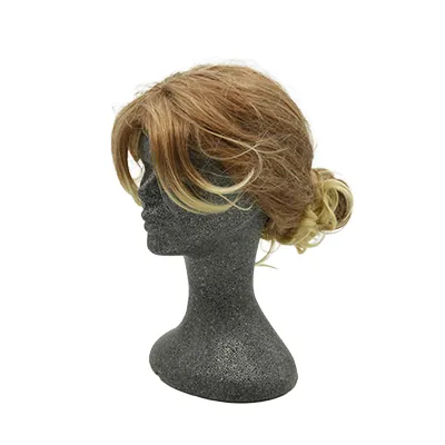 Tête mannequin femme polystyrène 55 cm - Tête pour perruque, chapeau - Gris anthracite - Têtes-4