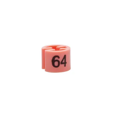 Marque taille T64 rose ø 1,3 cm - Indicateur de taille pour cintre - Paquet de 500 - Marques taille pour cintres