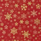 Papier cadeau kraft brun rouge flocons or 70 cm x 50 m 65 g/m² – le rouleau - Papiers cadeaux Noël