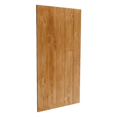 Fond gondole bois plein pin massif brun 62,7 x 120 cm - Fond pour gondole - Panneau bois pour gondole - Ligne Authentique