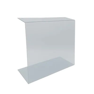 Vitrine de protection alimentaire en U transparente L 50 x P 20 x H 43 cm – PET 4 mm - Vitrines alimentaires
