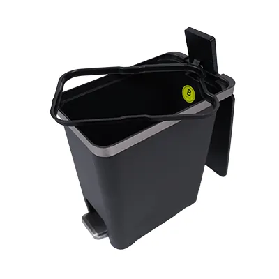 Poubelle professionnelle slim noire 10 L L 17,5 x P 29,5 x H 32 cm - Poubelles professionnelles-5