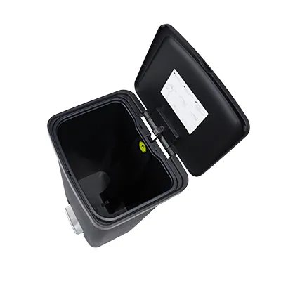 Poubelle à pédale HANA noire 45 L L 37 x P 30,8 x H 65 cm - Poubelles professionnelles-5