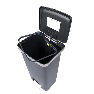 Poubelle à pédale HANA noire 45 L L 37 x P 30,8 x H 65 cm - Poubelles professionnelles-6