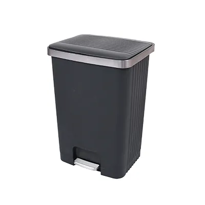 Poubelle à pédale 70 L noire L 45 x P 37,5 x H 65 cm - Poubelles professionnelles-2