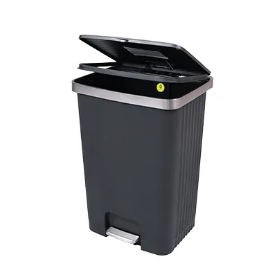Poubelle à pédale 70 L noire L 45 x P 37,5 x H 65 cm - Poubelles professionnelles-4