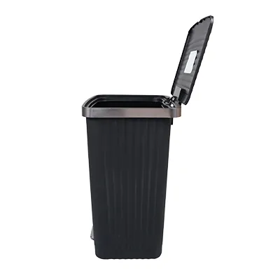 Poubelle à pédale 70 L noire L 45 x P 37,5 x H 65 cm - Poubelles professionnelles-5