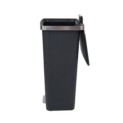 Poubelle à pédale noire 90 L L 45 x P 37,5 x H 82,5 cm - Poubelles professionnelles-2