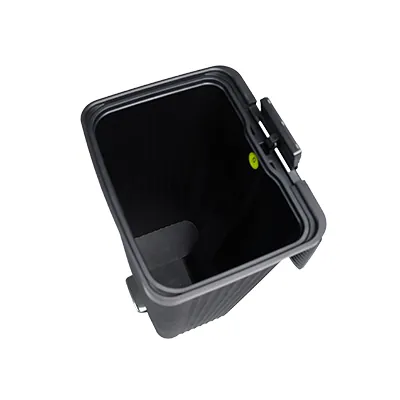 Poubelle à pédale noire 90 L L 45 x P 37,5 x H 82,5 cm - Poubelles professionnelles-3