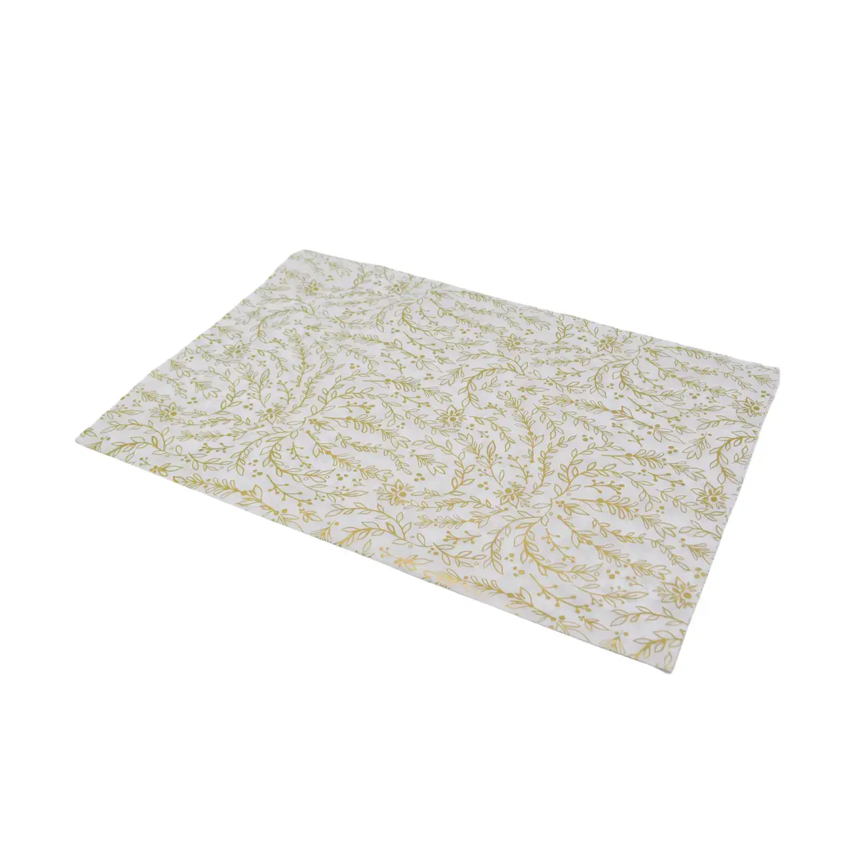 Papier de soie imprimé floral or / blanc 50x70cm 17g/m² – Paquet de 120 feuilles - Papiers de soie-2