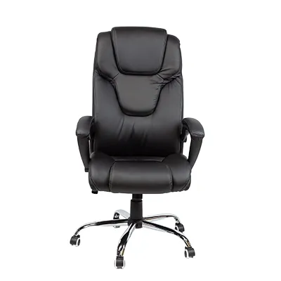Fauteuil de bureau CHICAGO basculant centré, haut dossier, appui-tête, base métal chromé - Sièges de bureaux, Fauteuils de bureaux-2