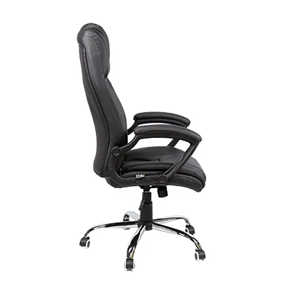 Fauteuil de bureau CHICAGO basculant centré, haut dossier, appui-tête, base métal chromé - Sièges de bureaux, Fauteuils de bureaux-4