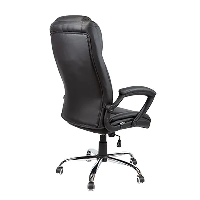 Fauteuil de bureau CHICAGO basculant centré, haut dossier, appui-tête, base métal chromé - Sièges de bureaux, Fauteuils de bureaux-5