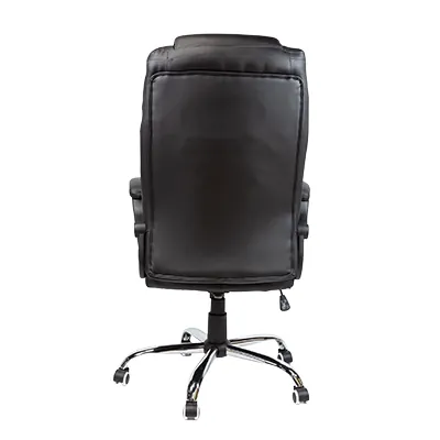 Fauteuil de bureau CHICAGO basculant centré, haut dossier, appui-tête, base métal chromé - Sièges de bureaux-6