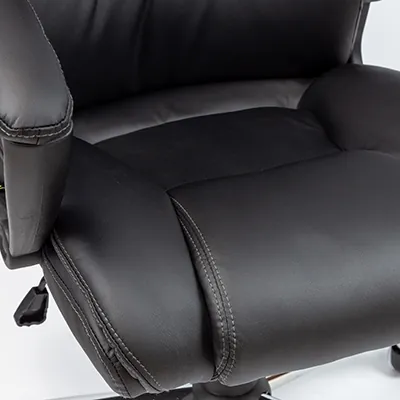 Fauteuil de bureau CHICAGO basculant centré, haut dossier, appui-tête, base métal chromé - Sièges de bureaux-8