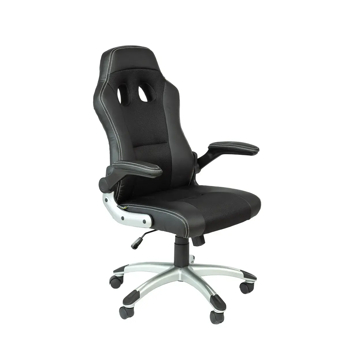 Fauteuil de bureau baquet Montecarlo type racing – Chaise gaming professionnelle - Noir - Sièges de bureaux, Fauteuils de bureaux-4