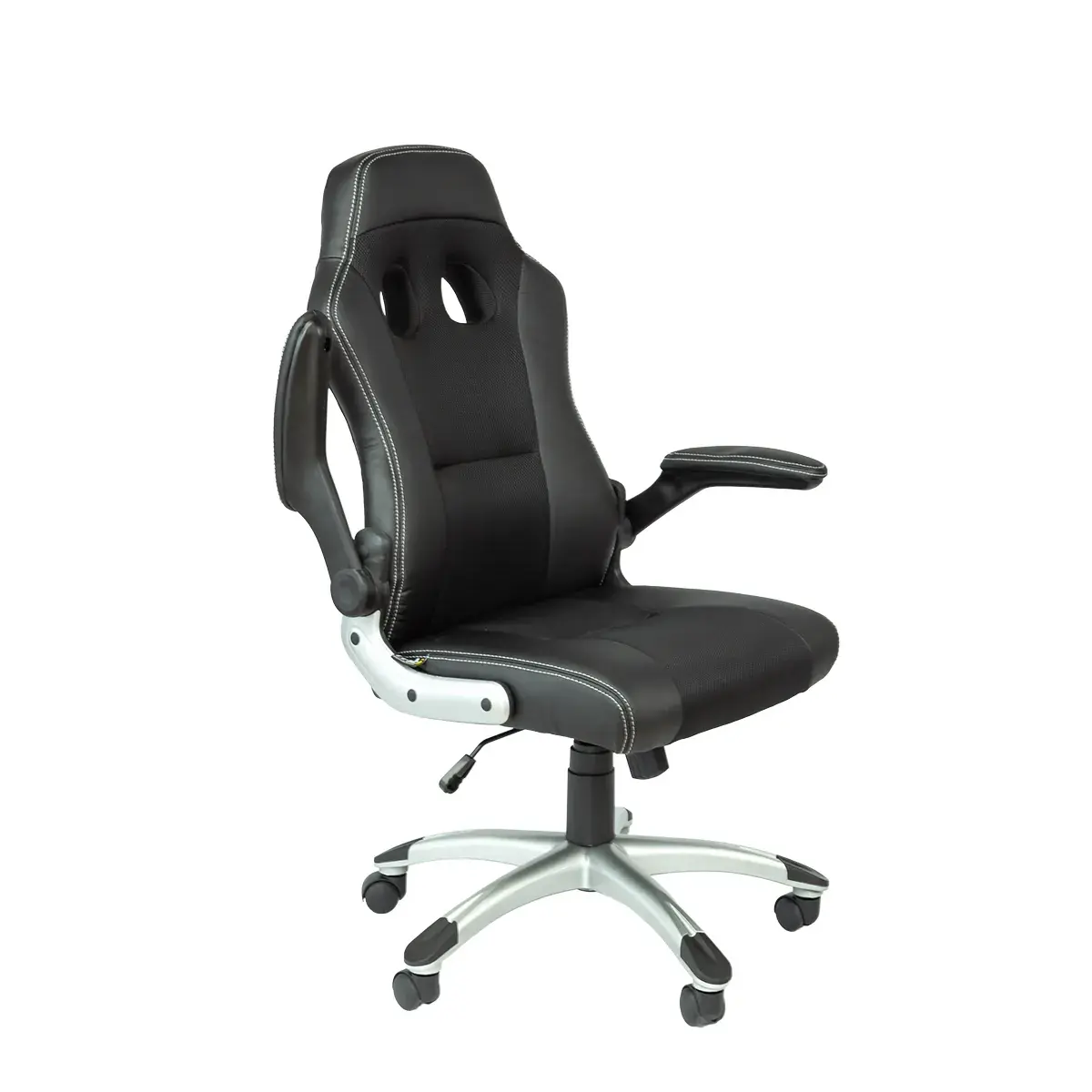 Fauteuil de bureau baquet Montecarlo type racing – Chaise gaming professionnelle - Noir - Sièges de bureaux, Fauteuils de bureaux-5