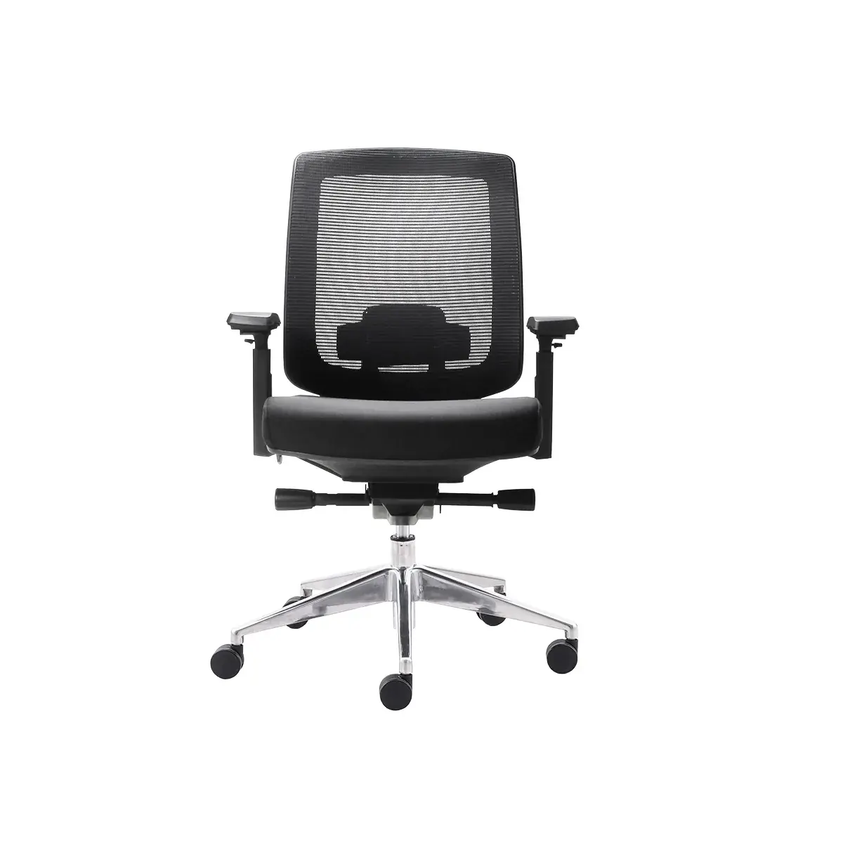 Siège de bureau ergonomique Austin synchrone 4 positions, accoudoirs 4D, assise réglable translation – Noir - Sièges de bureaux-2
