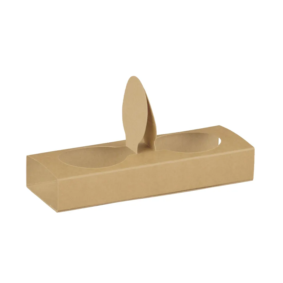 Porte-gobelets carton 2 expressos poignée kraft brun – Plateau porte gobelets - Lot de 200 - Gobelets