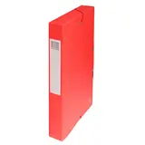 Boîte de classement A4 Dos 40 mm fermeture élastique carte lustrée Exabox - Rouge - Boîtes archives, Boîtes de transfert