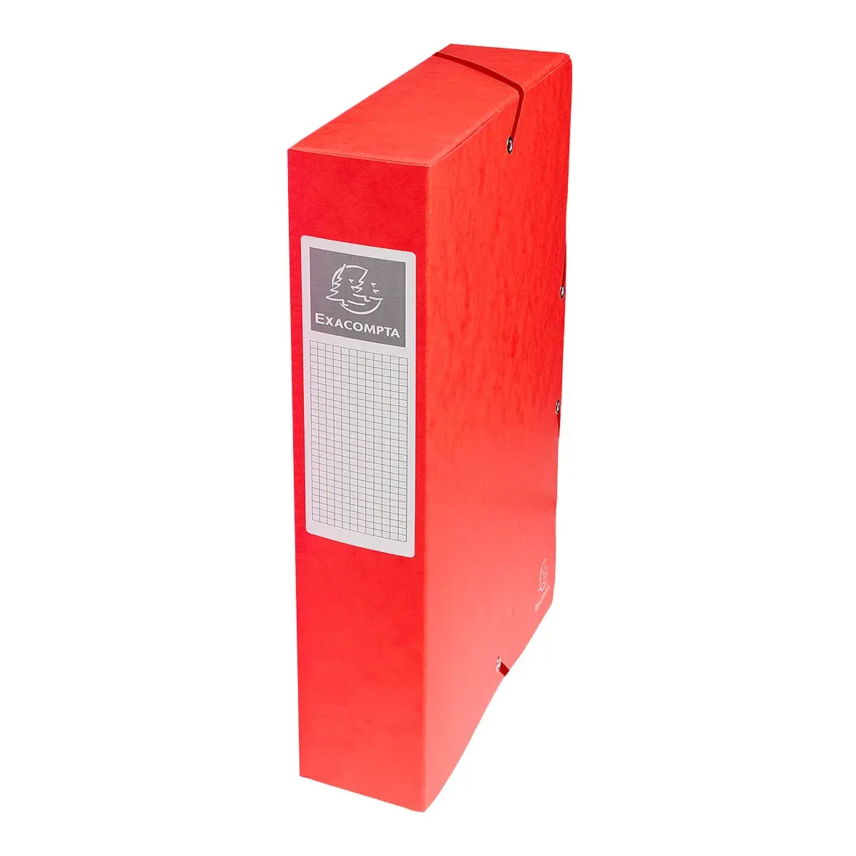 Boîte de classement A4 Dos 60 mm fermeture élastique carte lustrée Exabox - Rouge - Boîtes archives, Boîtes de transfert