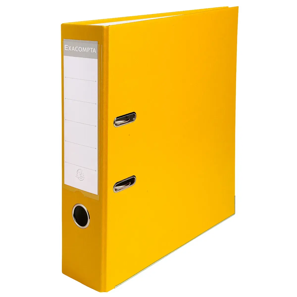 Classeur à Levier A4 Dos 75mm polypropylène Exacompta - Capacité 760 feuilles - Jaune - Classeurs à levier, Classeurs A4