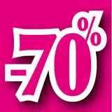 Affiche Promo -70% 40 x 40 cm rose fuchsia - Affiches Promo, Affiches prix