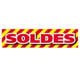 Affiche Soldes rouge / jaune 80 x 20 cm - Affiches Soldes, Panneaux soldes